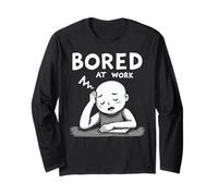 Office Humor Lovers Bored at Work Funny Lazy Workers Manche Longue