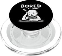 Office Humor Lovers Bored at Work Funny Lazy Workers PopSockets PopGrip pour MagSafe