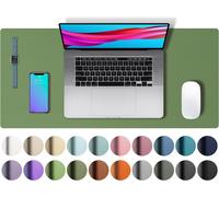 Office Mat,Mouse Pad,Desk Blotting in PU Leather,Non-Slip Laptop Desk Protector for Home and Office (60 cm x 35 cm,Olive Green)