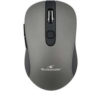 Bluestork Souris sans fil 6 boutons gris métal 2,4 GHz jusqu'à 1600 Dpi compatible Windows et Mac