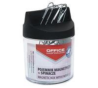 OFFICE PRODUCTS 18184421-99 Distributeur de pinces magnétique rond avec pinces à lettres Transparent