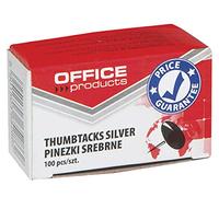 Office Products 18195013-19 classique punaises Lot de 100 Argenté