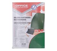 Office Products 20232525-02 Couverture à nouer Carton Structure en cuir, A4, 250 g/m², 100 Pièces, Vert