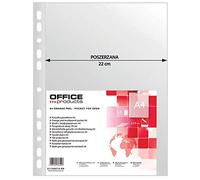 Office Products 21154413-90 Lot de 50 pochettes en polypropylène grainé 90 microns Transparent Format A4