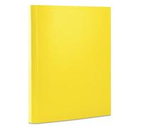 OFFICE PRODUCTS 21187411-06 Boîte de rangement en polypropylène avec fermeture Velcro et 3 rabats Jaune Format A4 4 cm