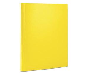 OFFICE PRODUCTS 21187411-06 Boîte de rangement en polypropylène avec fermeture Velcro et 3 rabats Jaune Format A4 4 cm