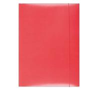 Office Products 21191141-05 Chemise à élastique en carton/laqué Format A4 350 g/m² 3 rabats rouge
