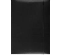 Office Products - 21191141-05 - Produits De Bureau Dossier Avec Élastique, Carton/Vernis, A4, 350 G/M², 3 Volets, Noir