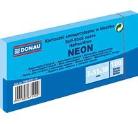 Office Products 7585011-10 bloczek samoprzy lepny Danube, 38 x 51 mm, 3 x 100 Kart., notes adhésives, niebie Danube de ski, 38 x 51 mm, 3 x 100 feuilles néon, bleu