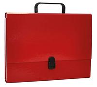 Office Products Boîte Plastique PP avec poignée et fermeture, A4, 5 cm rouge bordeaux