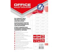 Office Products Lot de 100 feuilles d'étiquettes autocollantes 210 x 297 mm Format A4 Blanc Étiquettes autocollantes économiques Imprimables Étiquettes d'adresse