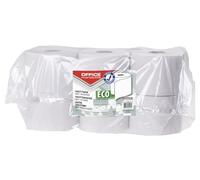 OFFICE PRODUCTS Lot de 12 rouleaux de papier toilette recyclé, 2 couches, 63 m, blanc