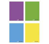 Office Products Lot de 4 cahiers scolaires lignés A5 96 feuilles 60 g/m² Couleurs mélangées/Articles scolaires/ligné/Format A5 / Mélange de couleurs/Type école