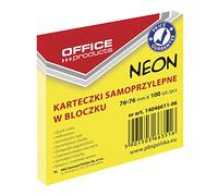 OFFICE PRODUCTS Notiz Adhésif 76 x 76 mm, 1 x 100 feuilles jaune