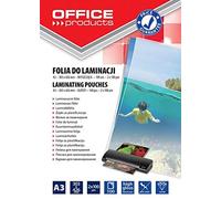 OFFICE PRODUCTS Pochette De Plastificatio Brillantes A3 / 2 x 100 micron/brillant/Pack de 100 Feuilles - 100 Pièces/Transparent/Pochette plastifieuse