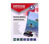 OFFICE PRODUCTS Pochette De Plastificatio Brillantes A4 / 2 x 125 micron/brillant/Pack de 100 Feuilles - 100 Pièces/Transparent/Pochette plastifieuse