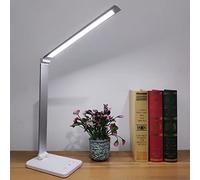 Office room Desk Lamp LED Desk Lamp 5 Color Stepless Dimmable Touch USB Chargeable Reading Eye-protect with timer Table lamp Night Light Bedside Table Lamp (Body Color : Silver Color : 5 colors)