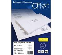 Office Star - Blanc - 105 X 74 Mm 800 Étiquette(S) (100 Feuille(S) X 8 Étiquettes