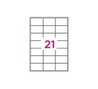 Avery Étiquettes autocollantes 2100 – 70 x 42 mm Blanches Imprimables Laset/Jet d'Encre/Copieur