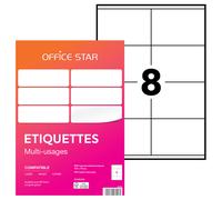 OFFICE STAR OS43426 Etiquettes multi-usages blanches 105 x 70 mm - Boîte de 800