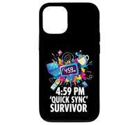 Office Worker 4:59 PM Quick Sync Survivor Meme Coque pour iPhone 12/12 Pro