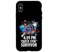 Office Worker 4:59 PM Quick Sync Survivor Meme Coque pour iPhone X/XS