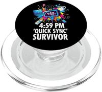 Office Worker 4:59 PM Quick Sync Survivor Meme PopSockets PopGrip pour MagSafe