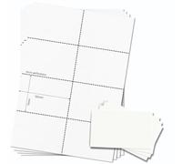 OfficeGear A7 carte [440 cartes] perforée index des dossiers imprimables Cartes de recharge d'étude 74x105mm - 8 cartes par feuille A4 blanche 150gsm - 55 feuilles 440 cartes Modèle gratuit