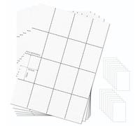 OfficeGear Lot de 400 cartes A8 16 - Lot de 400 cartes perforées imprimables - 52,5 x 74 mm - Feuilles A4 blanches 150 g/m² - Modèle de design inclus