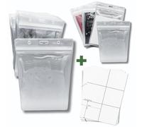 OfficeGear Lot de 50 porte-badges d'événement verticaux à suspendre format A6 (105 x 150 mm) avec inserts imprimables - Support vertical à fermeture éclair pour cartes d'identité, passeports, délégué,