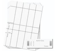 OfficeGear Lot de 500 tickets d'événement avec 10 tickets/feuille 148,5 x 42 mm pour tickets d'événement, tomboles, concerts, admission avec gabarit gratuit