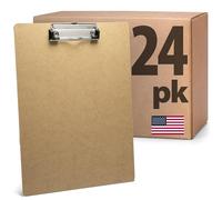 Officemate Bois recy loc-notes, Lettre Taille, profil bas Clip, 22,9 x 31,8 cm (83219) 24 Pack marron