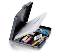 Officemate Triple fichier bloc-notes Boîte de rangement, recyclé, Noir (83610)