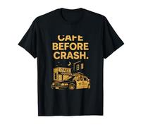 Officer Pride Cafe Before Crash Police Graphic Moutarde Noir T-Shirt