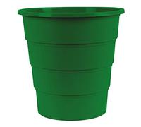 OFFICER PRODUCTS 19054621-02 Corbeille à papier 16 l en plastique Design poubelle ronde pour bureau cuisine Couleur : vert élégant et pratique Dimensions : 30,8 x 31 x 30,8 cm