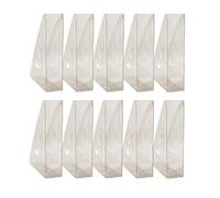 OFFICER PRODUCTS 21215511-91 Range-revues design moderne/Lot de 10 / A4 - Couleur : gris fumé transparent/plastique rigide/ajouré/organiseur de bureau pour magazines/incassables