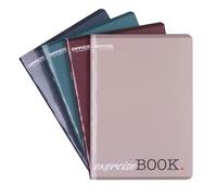 OFFICER PRODUCTS Cahier d'écolier/Format A5 96/96 feuilles à carreaux/Mixte Lot de 4 - Motifs assortis/Pour jeunes enfants/avec marge/Cartes blanches/Bleu à carreaux