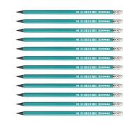 OFFICER PRODUCTS Donau 7381001PL-99 Lot de 12 crayons synthétiques avec gomme HB Vert