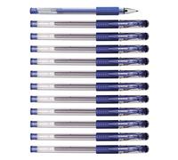 OFFICER PRODUCTS DONAU Lot de 12 stylos à bille gel - Couleur : bleu classique - Diamètre de la boule : 0,5 mm - Encre résistante à l'eau et ne se décolore pas
