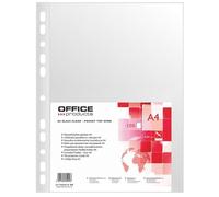 OFFICER PRODUCTS Lot de 100 pochettes perforées en polypropylène A4 Cristal 50 microns - Pour archivage de documents - Type cristallin - Matériau : polypropylène - Couleur : transparent