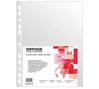 Lot de 100 pochettes perforées en polypropylène A4 Cristal 50 microns - Pour archivage de documents - Type cristallin - Type standard - Matériau : polypropylène - Couleur : transparent - Format A4 -
