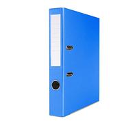 OFFICER PRODUCTS Lot de 24 classeurs de documents A4/50 mm/5 cm/Bleu/Couverture en plastique PP/Classeurs à levier/Protections de bords métalliques/Organisation du bureau