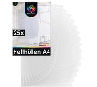 OfficeTree 25x Protege Cahier A4 Transparent - Couverture Cahier 21x29,7 pour l'École & le Bureau - Protège Cahier A4 Transparent - Résistantes à la déchirure & imperméables - Protège-cahiers