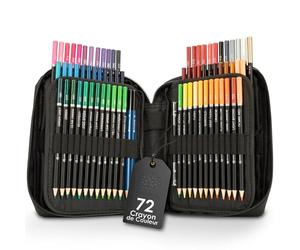 OfficeTree 72x Crayon de Couleurs Professionnel - Crayon de Couleurs Adulte - Mines Souples à Base d'Huile in ccessoires - Crayon de Dessin Professionnel - Palette de Crayon de Couleur Gras
