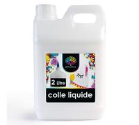 OfficeTree Colle Liquide Transparente 2 Litres - Blanche Pour Loisirs Créatifs - Clear Glue - Sans Solvant - Pour Enfants