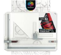 OfficeTree Planche à Dessin A3 Planche a Dessin 37 x 50 cm - 7 pcs pour un Travail précis - Housse de Transport et nombreux Accessoires