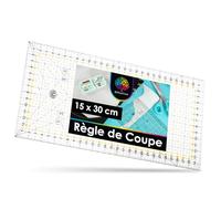 OfficeTree Regle Patchwork Couture 15 x 30cm - Regle Couture - Règle Patchwork pour Cutter Rotatif - Règle de Couture - Regle Japonaise Couture - Règles de Couture - Latte Couture - Règle Couture