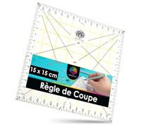 OfficeTree Regle Patchwork Couture 15x15 cm - Règle de Decoupe - Patchwork Materiel - Règle Patchwork Couture pour Cutter Rotatif - Regle Couture - Règle pour Tissu - Regle Japonaise Couture