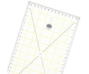 OfficeTree Regle Patchwork Couture 60 cm x 15 cm - Règle Couture 60 cm avec des mesures d'angle - Règle Patchwork - Regle Japonaise Couture - Universelle pour des découpes précises