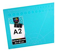 OfficeTree® Tapis de Decoupe Autocicatrisant A2- Plaque de Découpe - Tapis Coupe Couture pour Découpages Professionnels - 3 Couches de PVC Recyclable - Tapis Decoupe (A2, Bleu)
